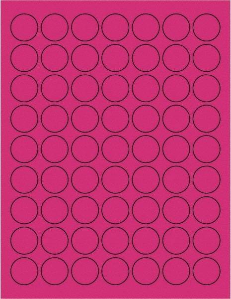 Tape Logic - 1" Long, Fluorescent Pink Paper Laser Label - For Laser Printers - Exact Tool & Supply