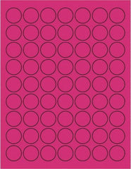 Tape Logic - 1" Long, Fluorescent Pink Paper Laser Label - For Laser Printers - Exact Tool & Supply