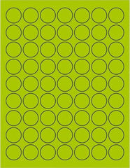 Tape Logic - 1" Long, Fluorescent Green Paper Laser Label - For Laser Printers - Exact Tool & Supply