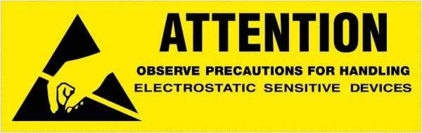 Tape Logic - 2" Long, Black & Yellow Paper Shipping Label - For Multi-Use - Exact Tool & Supply