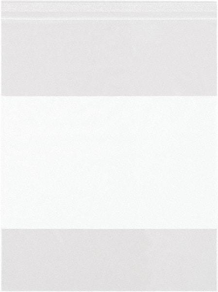 Value Collection - 14 x 20", 4 mil White Block Reclosable Polybags - Clear - Exact Tool & Supply