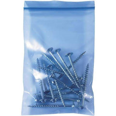 Made in USA - 4 x 6", 4 mil VCI Reclosable Polybags - Blue - Exact Tool & Supply