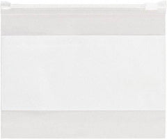 Value Collection - 4 x 6", 3 mil Slide-Seal Reclosable White Block Polybags - Clear - Exact Tool & Supply