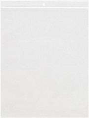 Value Collection - 12 x 15", 4 mil Reclosable Polybags with Hang Hole - Clear - Exact Tool & Supply