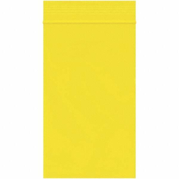 Value Collection - 3 x 5", 2 mil Reclosable Polybags - Yellow - Exact Tool & Supply