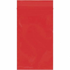 Value Collection - 3 x 5", 2 mil Reclosable Polybags - Red - Exact Tool & Supply