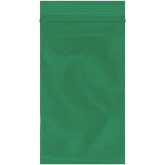Value Collection - 3 x 5", 2 mil Reclosable Polybags - Green - Exact Tool & Supply
