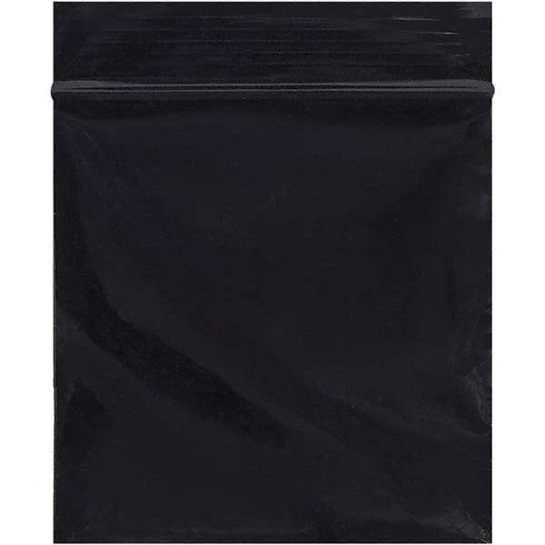 Value Collection - 3 x 3", 2 mil Reclosable Polybags - Black - Exact Tool & Supply