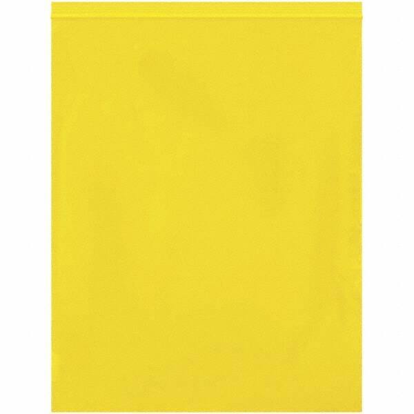 Value Collection - 12 x 15", 2 mil Reclosable Polybags - Yellow - Exact Tool & Supply