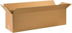 Made in USA - 12" Wide x 44" Long x 12" High Rectangle Corrugated Shipping Box - 1 Wall, Kraft (Color), 65 Lb Capacity - Exact Tool & Supply