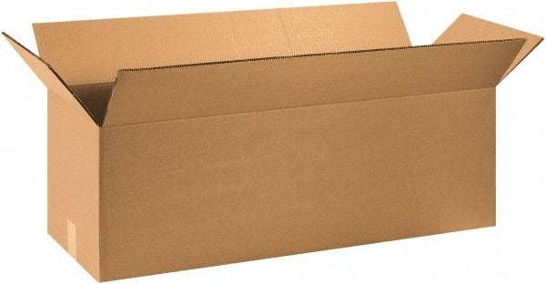 Made in USA - 12" Wide x 36" Long x 12" High Rectangle Heavy Duty Corrugated Box - 2 Walls, Kraft (Color), 100 Lb Capacity - Exact Tool & Supply
