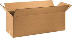 Made in USA - 12" Wide x 36" Long x 12" High Rectangle Heavy Duty Corrugated Box - 2 Walls, Kraft (Color), 100 Lb Capacity - Exact Tool & Supply