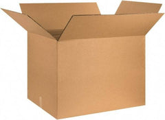 Made in USA - 24" Wide x 32" Long x 24" High Rectangle Heavy Duty Corrugated Box - 2 Walls, Kraft (Color), 100 Lb Capacity - Exact Tool & Supply