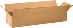 Made in USA - 10" Wide x 36" Long x 6" High Rectangle Corrugated Shipping Box - 1 Wall, Kraft (Color), 65 Lb Capacity - Exact Tool & Supply