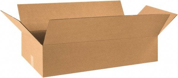 Made in USA - 16" Wide x 31" Long x 9" High Rectangle Corrugated Shipping Box - 1 Wall, Kraft (Color), 65 Lb Capacity - Exact Tool & Supply
