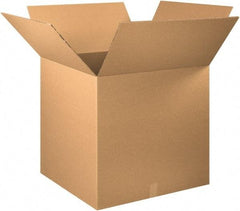 Made in USA - 30" Wide x 30" Long x 30" High Square Heavy Duty Corrugated Box - 2 Walls, Kraft (Color), 100 Lb Capacity - Exact Tool & Supply