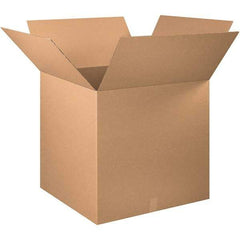 Made in USA - 30" Wide x 30" Long x 30" High Square Corrugated Shipping Box - 1 Wall, Kraft (Color), 65 Lb Capacity - Exact Tool & Supply