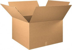 Made in USA - 30" Wide x 30" Long x 20" High Rectangle Heavy Duty Corrugated Box - 2 Walls, Kraft (Color), 100 Lb Capacity - Exact Tool & Supply