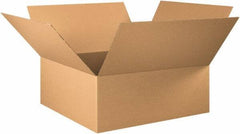 Made in USA - 30" Wide x 30" Long x 12" High Rectangle Corrugated Shipping Box - 1 Wall, Kraft (Color), 65 Lb Capacity - Exact Tool & Supply