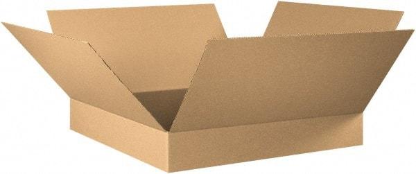 Made in USA - 30" Wide x 30" Long x 6" High Rectangle Corrugated Shipping Box - 1 Wall, Kraft (Color), 65 Lb Capacity - Exact Tool & Supply