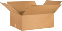 Made in USA - 24" Wide x 30" Long x 12" High Rectangle Corrugated Shipping Box - 1 Wall, Kraft (Color), 65 Lb Capacity - Exact Tool & Supply