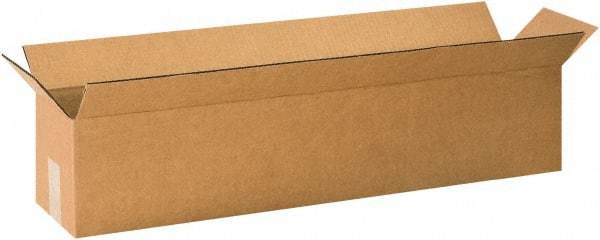 Made in USA - 12" Wide x 60" Long x 12" High Rectangle Corrugated Shipping Box - 1 Wall, Kraft (Color), 65 Lb Capacity - Exact Tool & Supply