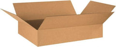 Made in USA - 17" Wide x 29" Long x 3" High Rectangle Corrugated Shipping Box - 1 Wall, Kraft (Color), 65 Lb Capacity - Exact Tool & Supply