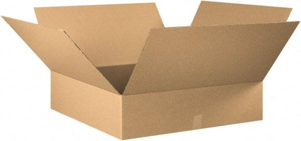 Made in USA - 30" Wide x 30" Long x 8" High Rectangle Corrugated Shipping Box - 1 Wall, Kraft (Color), 65 Lb Capacity - Exact Tool & Supply
