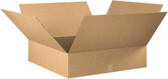 Made in USA - 32" Wide x 32" Long x 8" High Rectangle Corrugated Shipping Box - 1 Wall, Kraft (Color), 65 Lb Capacity - Exact Tool & Supply