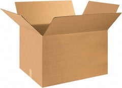 Made in USA - 20" Wide x 30" Long x 18" High Rectangle Corrugated Shipping Box - 1 Wall, Kraft (Color), 65 Lb Capacity - Exact Tool & Supply