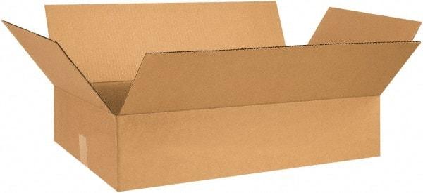 Made in USA - 20" Wide x 30" Long x 8" High Rectangle Corrugated Shipping Box - 1 Wall, Kraft (Color), 65 Lb Capacity - Exact Tool & Supply