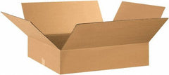 Made in USA - 16" Wide x 28" Long x 5" High Rectangle Corrugated Shipping Box - 1 Wall, Kraft (Color), 65 Lb Capacity - Exact Tool & Supply