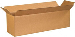 Made in USA - 10" Wide x 40" Long x 10" High Rectangle Corrugated Shipping Box - 1 Wall, Kraft (Color), 65 Lb Capacity - Exact Tool & Supply