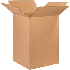 Made in USA - 26" Wide x 26" Long x 36" High Rectangle Corrugated Shipping Box - 1 Wall, Kraft (Color), 65 Lb Capacity - Exact Tool & Supply