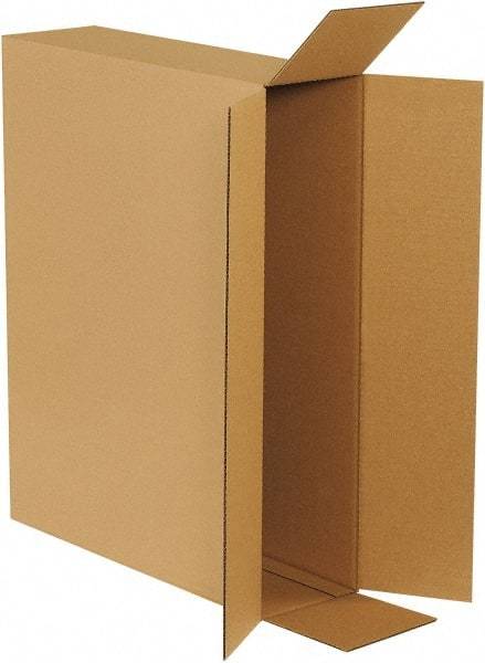 Made in USA - 6" Wide x 26" Long x 20" High Rectangle Corrugated Shipping Box - 1 Wall, Kraft (Color), 65 Lb Capacity - Exact Tool & Supply