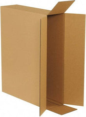 Made in USA - 6" Wide x 26" Long x 20" High Rectangle Corrugated Shipping Box - 1 Wall, Kraft (Color), 65 Lb Capacity - Exact Tool & Supply