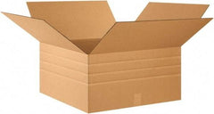 Made in USA - 24" Wide x 24" Long x 12" High Rectangle Multi-Depth Box - 1 Wall, Kraft (Color), 65 Lb Capacity - Exact Tool & Supply
