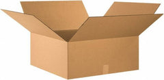 Made in USA - 24" Wide x 24" Long x 10" High Rectangle Corrugated Shipping Box - 1 Wall, Kraft (Color), 65 Lb Capacity - Exact Tool & Supply