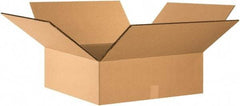 Made in USA - 24" Wide x 24" Long x 8" High Rectangle Heavy Duty Corrugated Box - 2 Walls, Kraft (Color), 100 Lb Capacity - Exact Tool & Supply