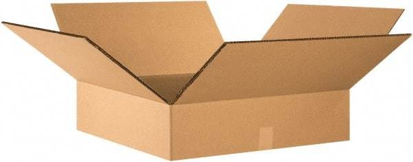Made in USA - 24" Wide x 24" Long x 6" High Rectangle Heavy Duty Corrugated Box - 2 Walls, Kraft (Color), 100 Lb Capacity - Exact Tool & Supply