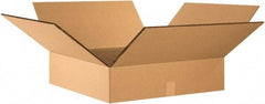 Made in USA - 24" Wide x 24" Long x 6" High Rectangle Heavy Duty Corrugated Box - 2 Walls, Kraft (Color), 100 Lb Capacity - Exact Tool & Supply