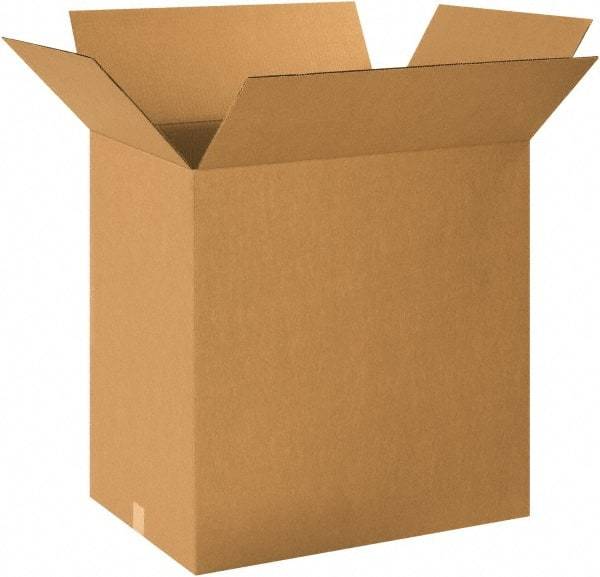 Made in USA - 18" Wide x 24" Long x 24" High Rectangle Corrugated Shipping Box - 1 Wall, Kraft (Color), 65 Lb Capacity - Exact Tool & Supply