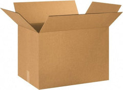 Made in USA - 16" Wide x 24" Long x 16" High Rectangle Heavy Duty Corrugated Box - 2 Walls, Kraft (Color), 100 Lb Capacity - Exact Tool & Supply