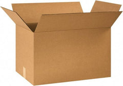 Made in USA - 16" Wide x 26" Long x 16" High Rectangle Corrugated Shipping Box - 1 Wall, Kraft (Color), 65 Lb Capacity - Exact Tool & Supply