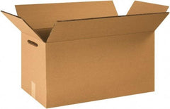 Made in USA - 12" Wide x 24" Long x 12" High Rectangle Heavy Duty Corrugated Box - 2 Walls, Kraft (Color), 100 Lb Capacity - Exact Tool & Supply