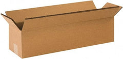 Made in USA - 12" Wide x 48" Long x 12" High Rectangle Heavy Duty Corrugated Box - 2 Walls, Kraft (Color), 100 Lb Capacity - Exact Tool & Supply