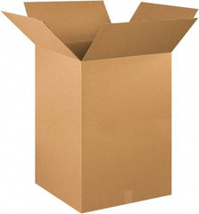Made in USA - 22" Wide x 22" Long x 30" High Rectangle Corrugated Shipping Box - 1 Wall, Kraft (Color), 65 Lb Capacity - Exact Tool & Supply