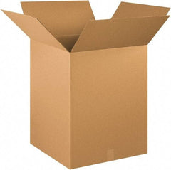 Made in USA - 20" Wide x 20" Long x 26" High Rectangle Corrugated Shipping Box - 1 Wall, Kraft (Color), 65 Lb Capacity - Exact Tool & Supply