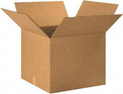 Made in USA - 20" Wide x 20" Long x 16" High Rectangle Heavy Duty Corrugated Box - 2 Walls, Kraft (Color), 100 Lb Capacity - Exact Tool & Supply