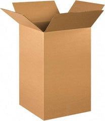Made in USA - 16" Wide x 16" Long x 30" High Rectangle Corrugated Shipping Box - 1 Wall, Kraft (Color), 65 Lb Capacity - Exact Tool & Supply